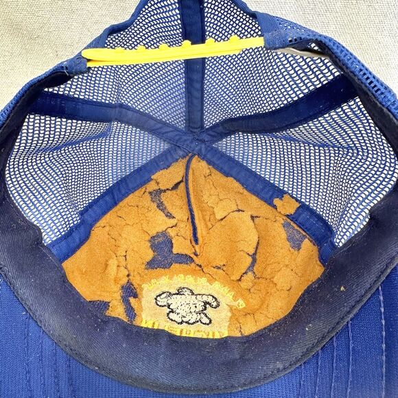 vintage 80s Blue Michelin Plains Supply Snapback Trucker Hat Unisex - Picture 4 of 13